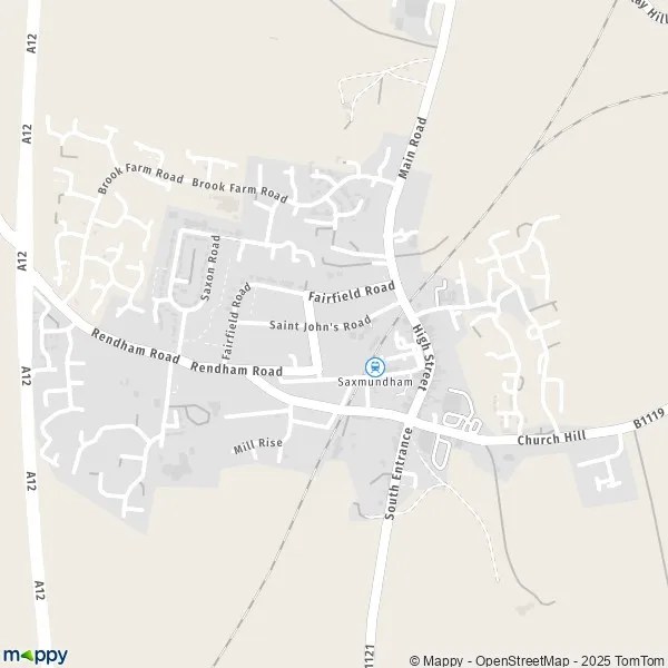 Map Saxmundham map of Saxmundham (IP17 1) and practical information