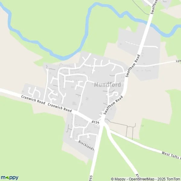 Map Mundford map of Mundford (IP26 5) and practical information