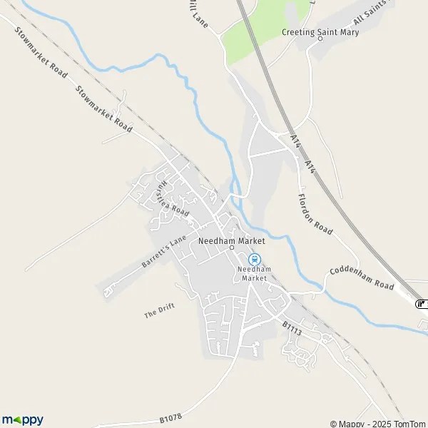 Map Needham Market map of Needham Market (IP6 8) and practical information