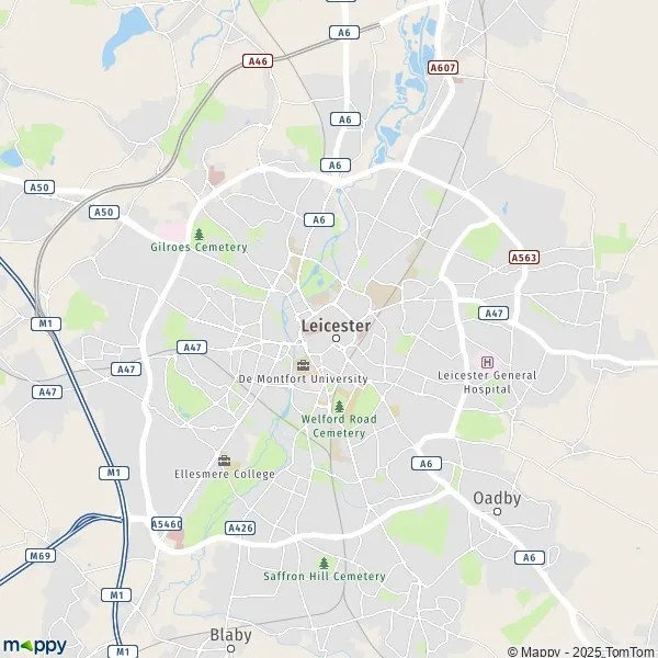 Map Leicester map of Leicester (LE7 9) and practical information