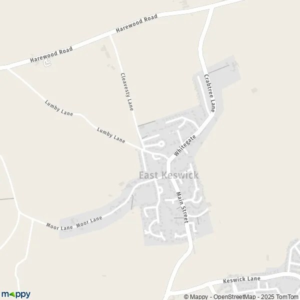 Map East Keswick map of East Keswick (LS17 9) and practical information