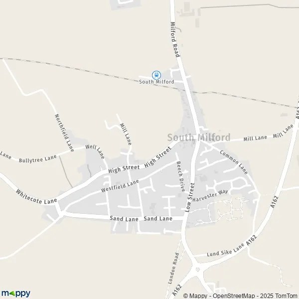 Map South Milford map of South Milford (LS25 5) and practical information