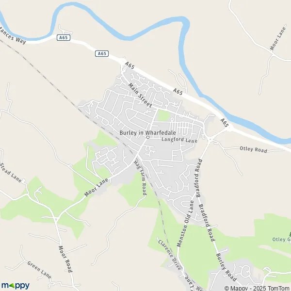 Map Burley in Wharfedale map of Burley in Wharfedale (LS29 7) and