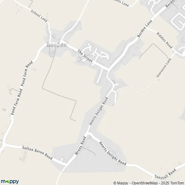 Map Borden map of Borden (ME9 8) and practical information