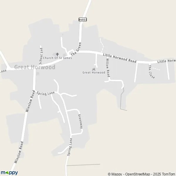 Map Great Horwood map of Great Horwood (MK17 0) and practical information