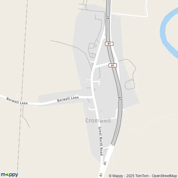 Map Cromwell map of Cromwell (NG23 6) and practical information