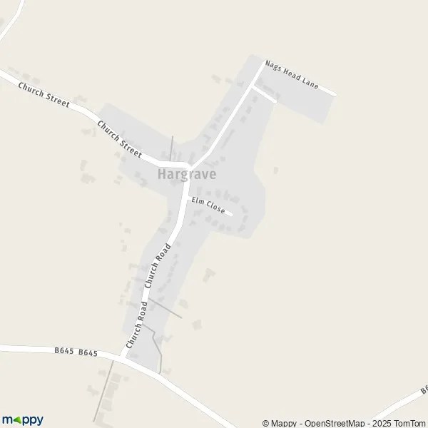 Map Hargrave map of Hargrave (NN9 6) and practical information