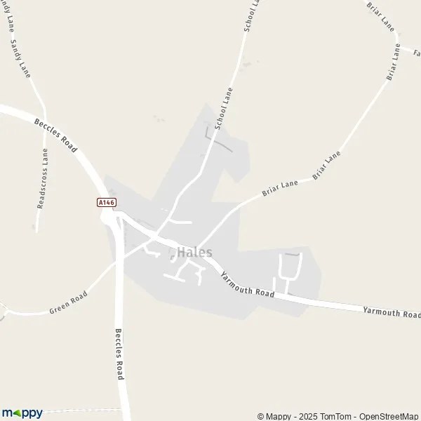 Map Hales map of Hales (NR14 6) and practical information