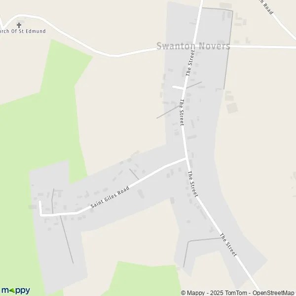 Map Swanton Novers map of Swanton Novers (NR24 2) and practical