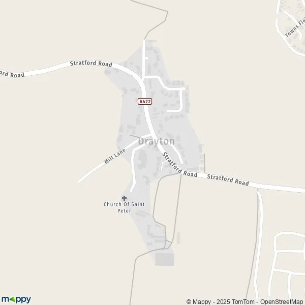 Map Drayton map of Drayton (OX15 6) and practical information