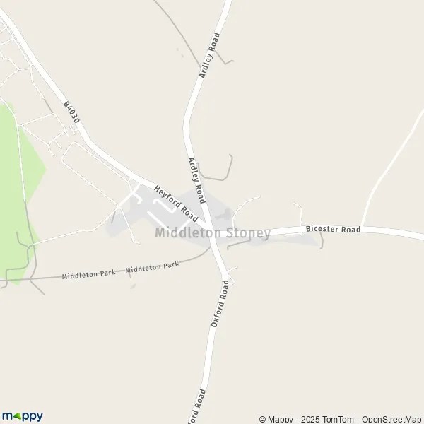 Map Middleton Stoney map of Middleton Stoney (OX25 4) and practical