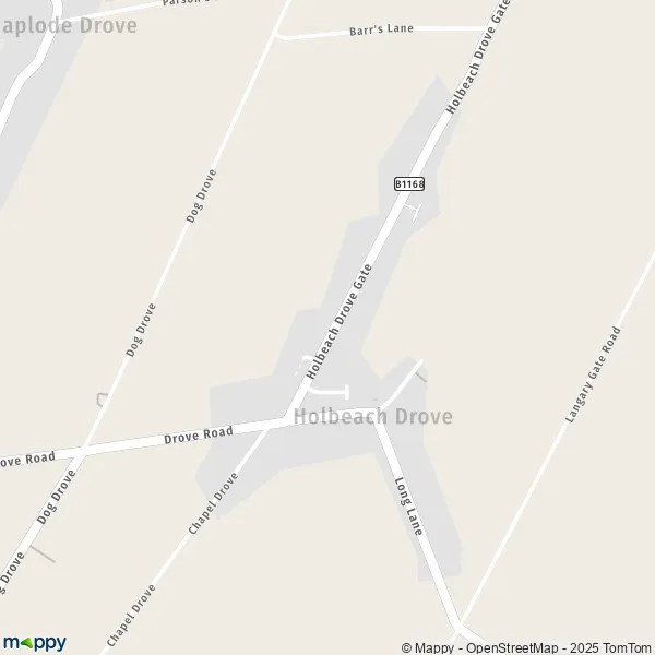 Map Holbeach Drove map of Holbeach Drove (PE12 0) and practical
