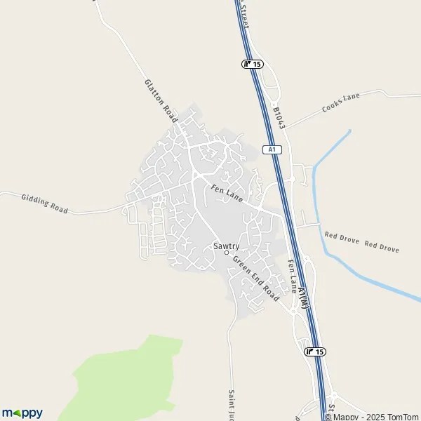 Map Sawtry map of Sawtry (PE28 5) and practical information