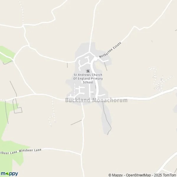 Map Buckland Monachorum map of Buckland Monachorum (PL20 7) and