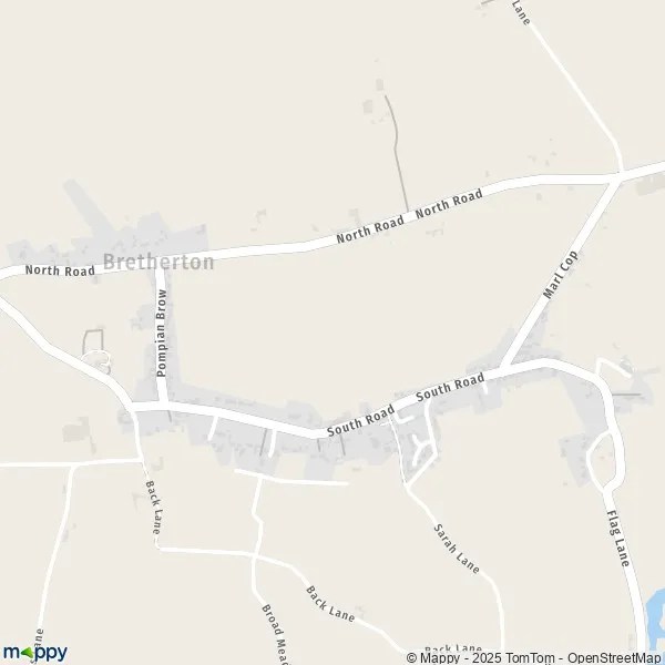 Map Bretherton map of Bretherton (PR26 9) and practical information