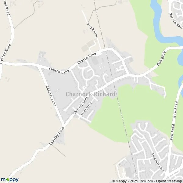 Map Charnock Richard map of Charnock Richard (PR7 5) and practical