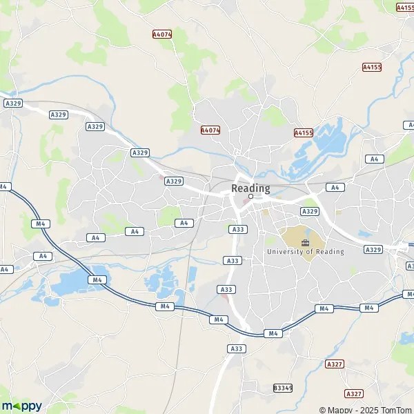 Map Reading map of Reading (RG2 0) and practical information