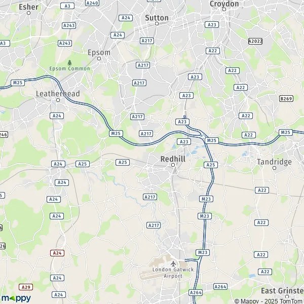 Map Reigate and Banstead map of Reigate and Banstead (RH1 4) and