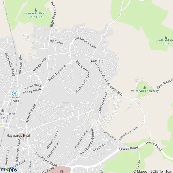 Map Lindfield map of Lindfield (RH16 2) and practical information