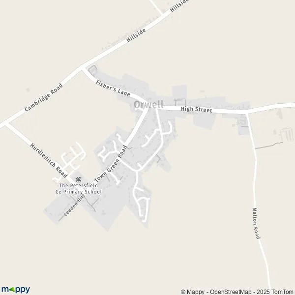 Map Orwell map of Orwell (SG8 5) and practical information