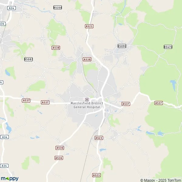 Map Macclesfield map of Macclesfield (SK11 6) and practical information