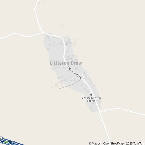 Map Littleton Drew map of Littleton Drew (SN14 7) and practical