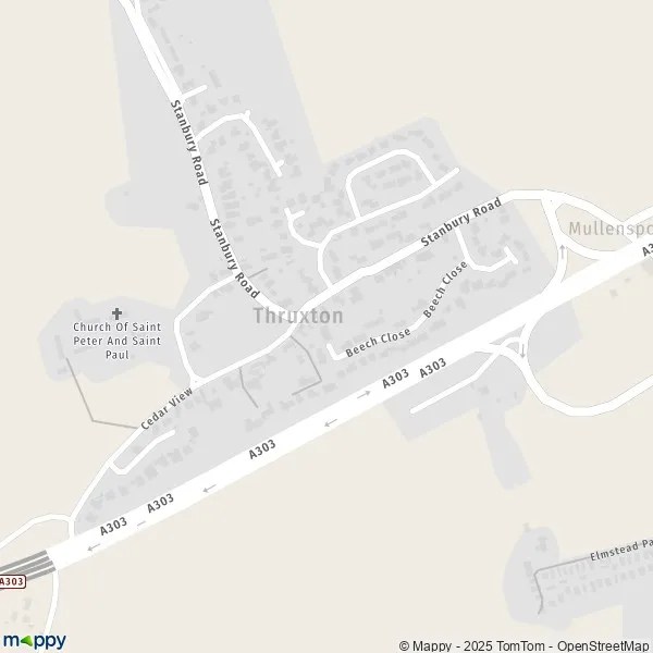 Map Thruxton map of Thruxton (SP11 8) and practical information