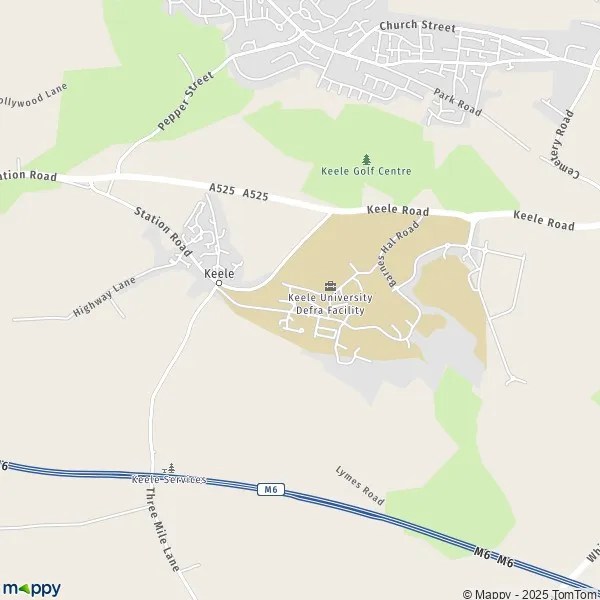 Map Keele map of Keele (ST5 5) and practical information