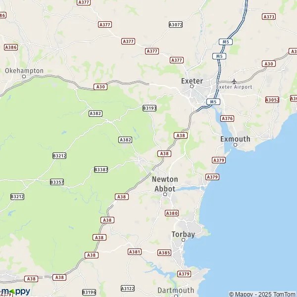 Map Teignbridge map of Teignbridge (TQ12 6) and practical information