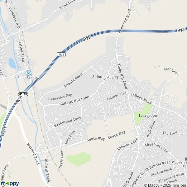 Map Abbots Langley map of Abbots Langley (WD5 0) and practical information