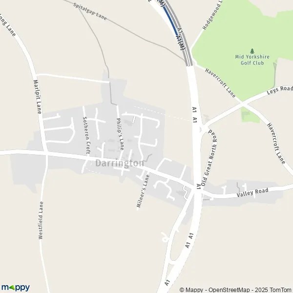 Map Darrington map of Darrington (WF8 3) and practical information