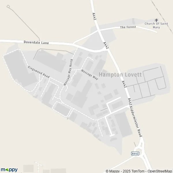 Map Hampton Lovett map of Hampton Lovett (WR9 0) and practical information