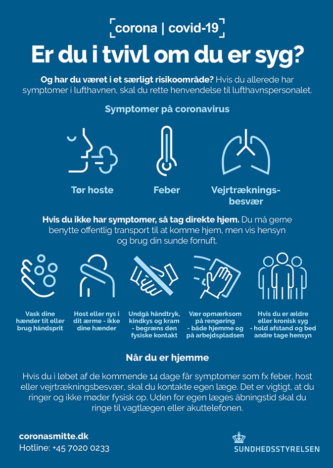 Corona Virus update 19/3 Midtjyllands Airport