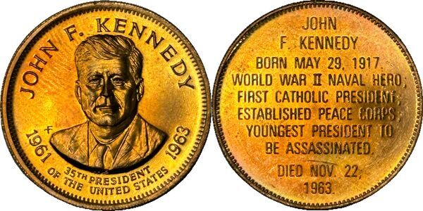 Token Presidential Hall of Fame (John F. Kennedy) * Tokens * Numista