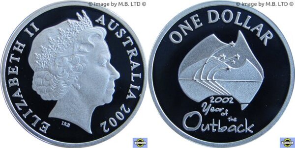 1 Dollar Elizabeth II (4th Portrait Year of the Outback Silver