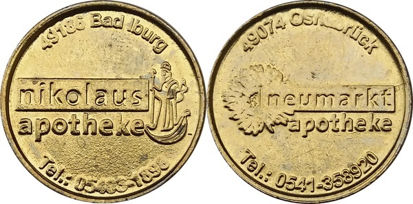 Pharmacy Token Nikolaus Apotheke & Neumarkt Apotheke (Osnabrück, Bad