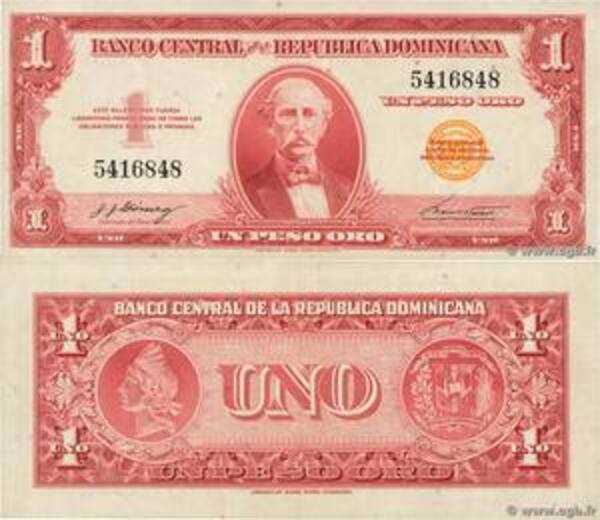 1 Peso Oro Dominican Republic (1844date) Numista