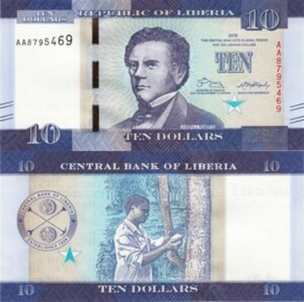 10 Dollars Liberia Numista