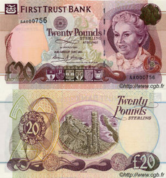 20 Pounds (First Trust Bank) Northern Ireland Numista