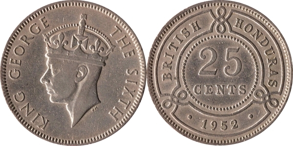 25 Cents VI British Honduras Numista
