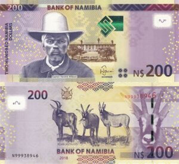200 Namibian Dollars Namibia (1990date) Numista
