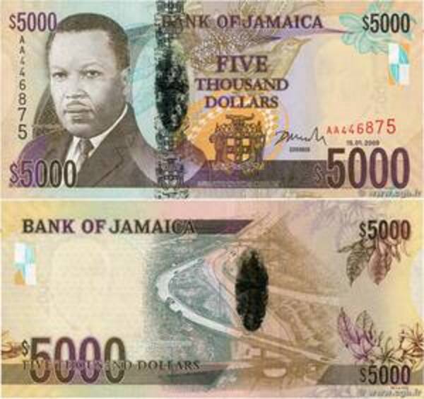 5000 Dollars Jamaica Numista