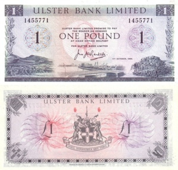 1 Pound (Ulster Bank) Northern Ireland Numista