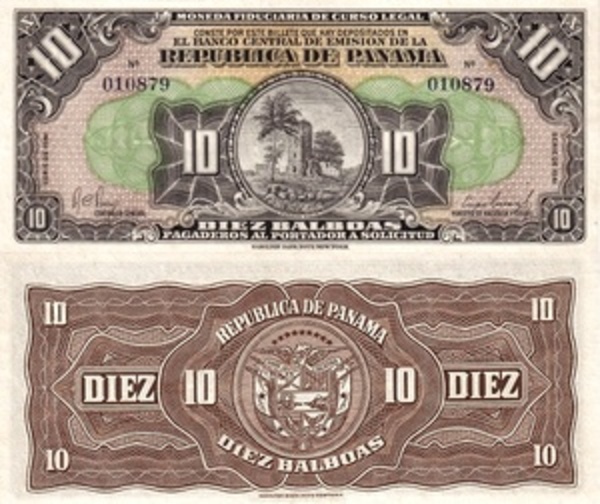 10 Balboas Panama Numista