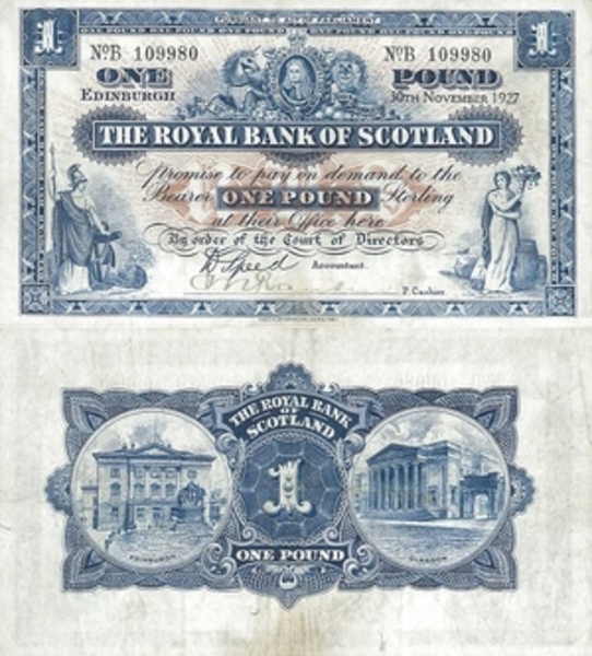 1 Pound (Royal Bank of Scotland) Scotland Numista