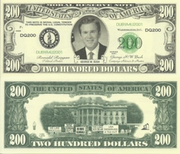 200 Dollars (Dubya; W. Bush) United States Numista