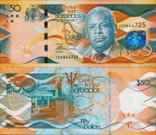 50 Dollars Barbados Numista
