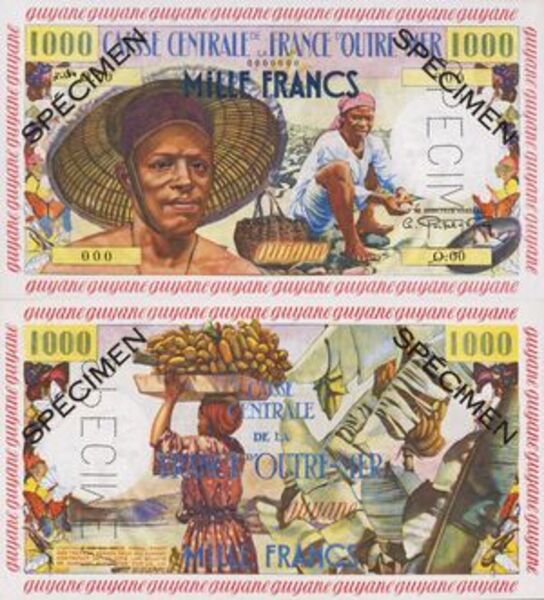 1000 Francs French Guiana Numista
