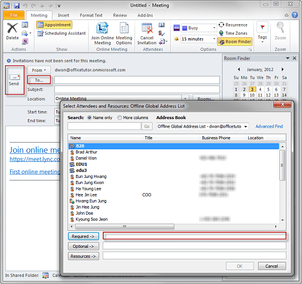 Lync Online meeting OfficeTutor USA