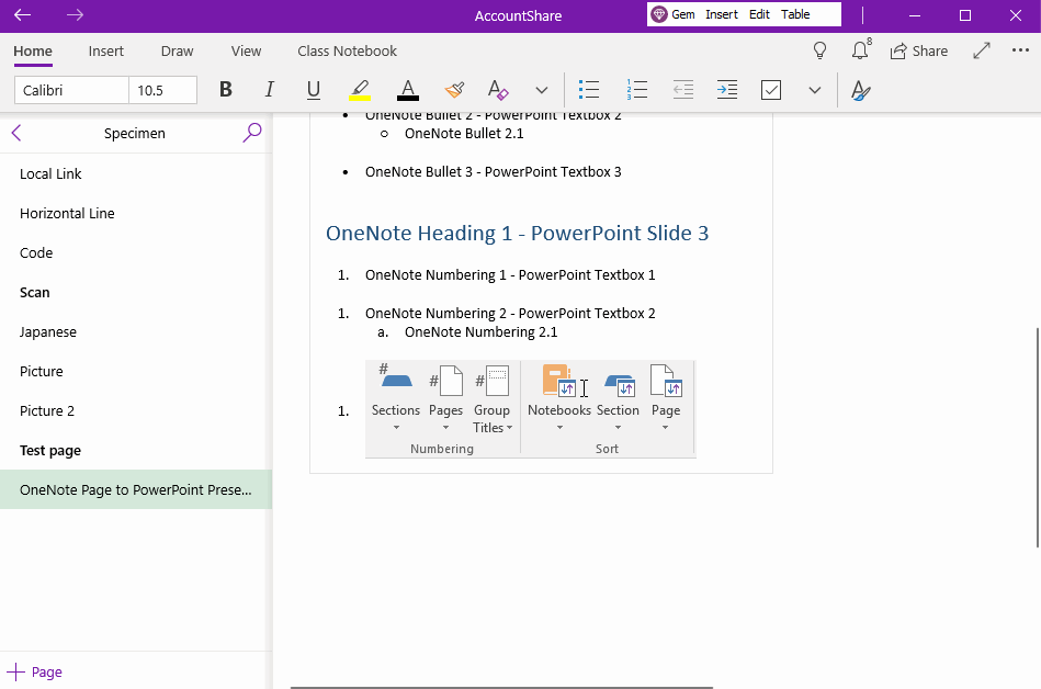 UWP Convert OneNote Selection to PowerPoint Presentation Office